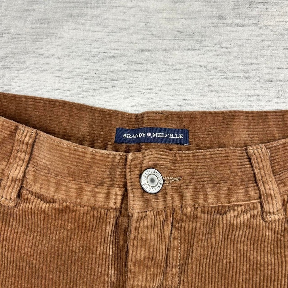 Brandy Melville brown corduroy mini skirt - Picture 3 of 5